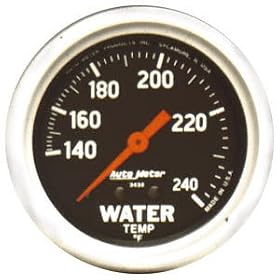 Auto Meter 3432 2-5/8" Mechanical Water Temperature Gauge with 6' Tubing