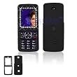 Black Rubber Feel with White Diamond CZ Snap-On Cover Hard Case Cell Phone Protector for ZTE C78