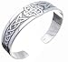 Jewelry : Sterling Silver Celtic Pattern Polished Cuff Bracelet