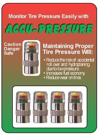 Accu-Pressure Safety Tire Caps, Set of 4 (30 psi)