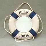 LIFE PRESERVER ring ship boat nautical WALL MIRROR home 12" in diameter