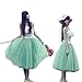 Zehui Womens 5 Layers Tutu Princess Skirt Petticoat Knee-length Mini Dress Pink US S