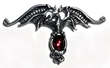 Liberty Dragon Pin with Red Swarovski Crystal