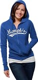 Memphis Tigers Women's Distressed Tail Sweep Full Zip Hooded Sweatshirt