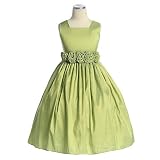 Sweet Kids Girls Sage Taffeta Easter Spring Flower Girl Dress 6M-12