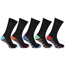 Mens Cotton Rich Socks with Stripe Pattern (Pack of 5)