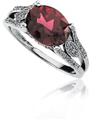 Rhodolite Garnet Ring in 14K White Gold