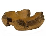 Siena Garden 837871 Teak Deko Schale, ca. &Oslash; 50cm, ge&ouml;lt