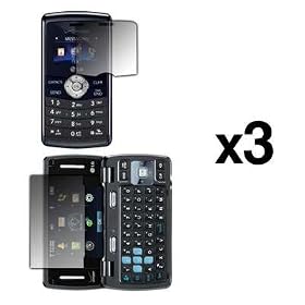 3 Pack of Premium Reusable LCD Screen Protector for LG enV 3 VX9200 [Accessory Export Packaging]