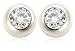 14k White Gold Diamond Bezel Set Stud Earrings (.06 cttw, J Color, I2 Clarity)