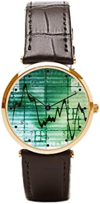 Simple Leather Watch Graph Barrel Leather Strap Watches Mens