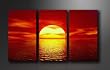 Bilder auf Leinwand Sonnenuntergang / Sonnenaufgang 160 x 90 cm Modell-Nr. XXL 1094 Bild fertig gerahmt auf echtem Holzrahmen riesig. Ausf�hrung Kunstdruck als Wandbild auf Rahmen. Viele weitere Wandbilder in unserem Amazon H�ndlershop.