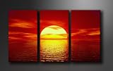 Produkt-Bild: Bild auf Leinwand Sonne 160 x 90 cm 3 Teile Modell-Nr. XXL 1094 Bilder fertig gerahmt&nbsp;mit Keilrahmen riesig. Ausf&uuml;hrung Kunstdruck als Wandbild mit Rahmen. G&uuml;nstiger als &Ouml;lbild Gem&auml;lde Poster Plakat mit Bilderrahmen