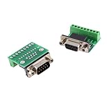 【ノーブランド品】高品質　9ピン　DB9 solderlessterminalメス/オス　RS232 RS485アダプタコネクタ