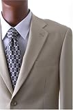 Men's 2 Button Beige Fancy Sport Coat with Center Vent