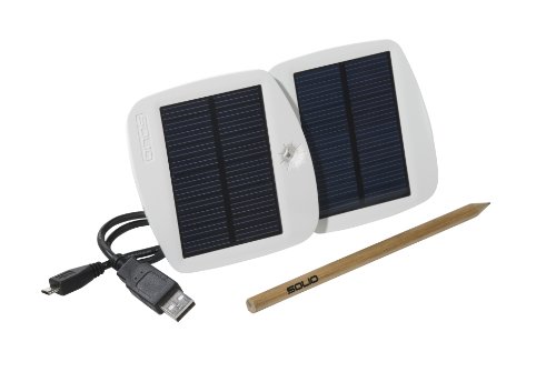 Solio Bolt Battery Pack + Solar Charger (Pearl White)