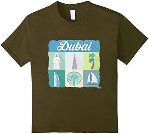 Kids Dubai T Shirt Journeys Travel Shirt Dubai Visit 8 Olive