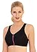 Glamorise Women's Plus-Size High Impact Magiclift Zipper Sport Bra, Black, 44DD