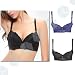 Sexy Super Boost Magic Enhancer Padded Lift Push Up Plunging Bra Gel with Pad Plunge Massage Side Black or Sapphire Blue