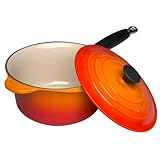 Le Creuset Enameled Cast-Iron 2-3/4-Quart Precision Pour Saucepan with Cover, Flame