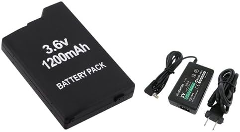 Everydaysource Battery Pack + Home Wall Travel Charger AC Adapter Compatible With Sony PSP 2000 3000 Slim