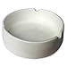 Teagas Glossy White Ceramic Cigarette Ashtray for Men and Women, Outdoors and Indoors Ash Tray, Desktop Smoking Ash Tray for Home office Decoration