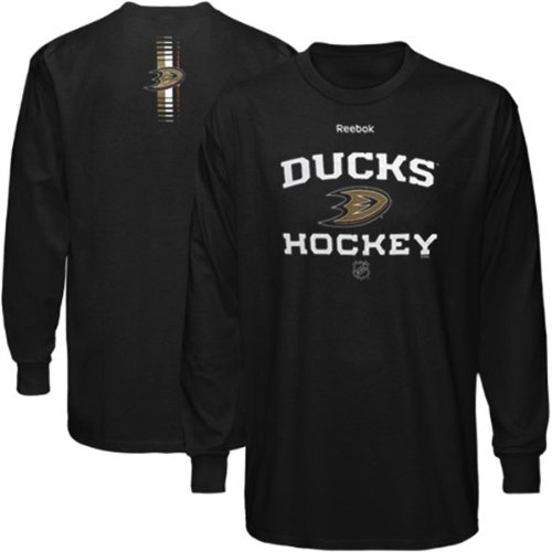 Anaheim Ducks Reebok Black Progression Long Sleeve T-Shirt (3XL)