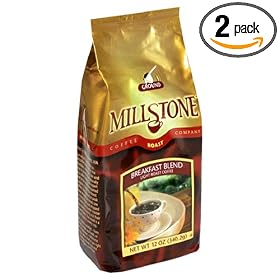Millstone Breakfast Blend Ground Coffee, 12-Ounce Packages (Pack of 2)