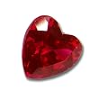 8x8mm Heart Shaped Gem Quality Chatham-Created Cultured Ruby 2.17-2.65 Ct.