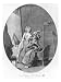 Madame De Merteuil Seducing Cecile Volange, Illustration from "Les Liaisons Dangereuses" Art Giclee Poster Print by Niclas II Lafrensen, 18x24