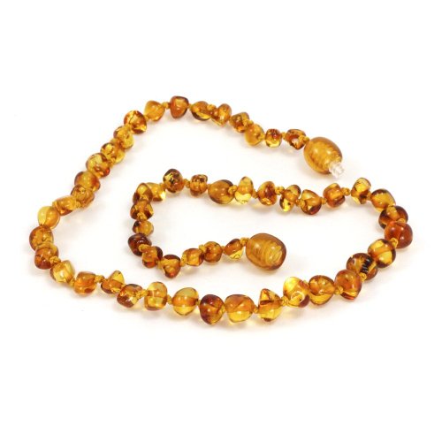 Momma Goose Baltic Amber Baby Necklaces (small, baroque honey)