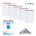 10 Pack Vertical Extra Thick Clear ID Badge Holder Card Holder with Resealable Zip for Multiple Cards (Vinyl PVC) by Wisdompro - Red Zip (4-1/8
