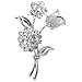 YAZILIND Silver Plated Rose Flower Shape Carved Full Shining Brooches and Pins Bridal