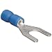 Morris Products 10138 Spade Terminal, Vinyl Insulated, Blue, 16-14 Wire Size, 1/4" Stud Size (Pack of 100)