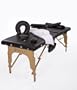All Inclusive Sierra Comfort Portable Massage Table (Ships with Fitted Sheets, Bolster, Carry Bag, LUX Foam, Towel Hanger, Oil Pouch and Much More) BLACK