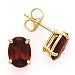 14K OVAL GARNET EARRINGS 8X6 MM