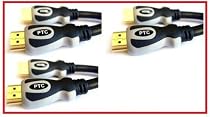 PTC Premium Gold Series HDMI 1.3 Certified Dual Tone Cable -6ft 3 packs