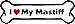 Imagine This Bone Car Magnet, I Love My Mastiff, 2-Inch by 7-Inch