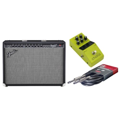 Fender Frontman 212R 100-Watt 2x12-Inch Combo Amp with Starcaster Chorus Pedal and 10-Foot Instrument Cable