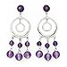Sterling Silver Double Circle Dangle Earrings with title=