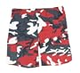 Red Camouflage Army Cargo BDU Shorts