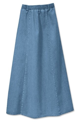 Vintage Denim Pull-on Skirt / Regular, Chambray, Small