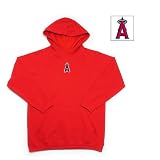 Anaheim Angels MLB Youth JV Hooded Sweatshirt by Antigua (Dark Red) (X-Large)