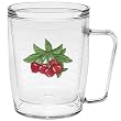 Cherries 18 oz Insulated Coffee Mug, Clear
