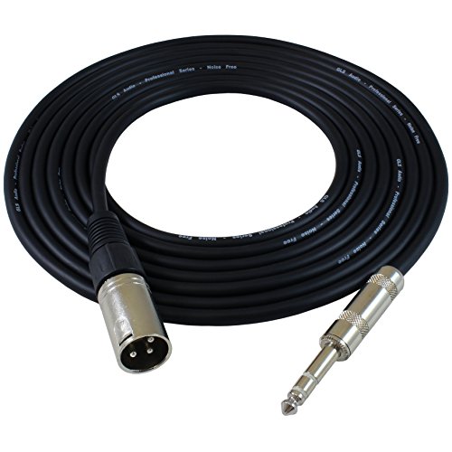 GLS Audio 25ft Patch Cable Cords - XLR Male To 1/4