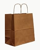 250 Natural Kraft Shopping Bag with Handle, 10 x 5 x 10