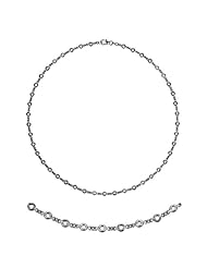 18K White Gold Diamond By The Inch Blank Necklace 16 Inch