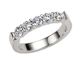 1.0ctw Classic Round 5-Stone Diamond 14k White Gold Wedding Band (SI1/2, H-I)