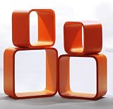 Lounge Cuben Quadra, orange 4 er Set