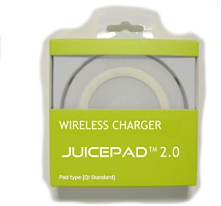 The JuicePad 2.0 TM Qi-compatible Wireless Charging Pad with Cable - Retail Packaging - White